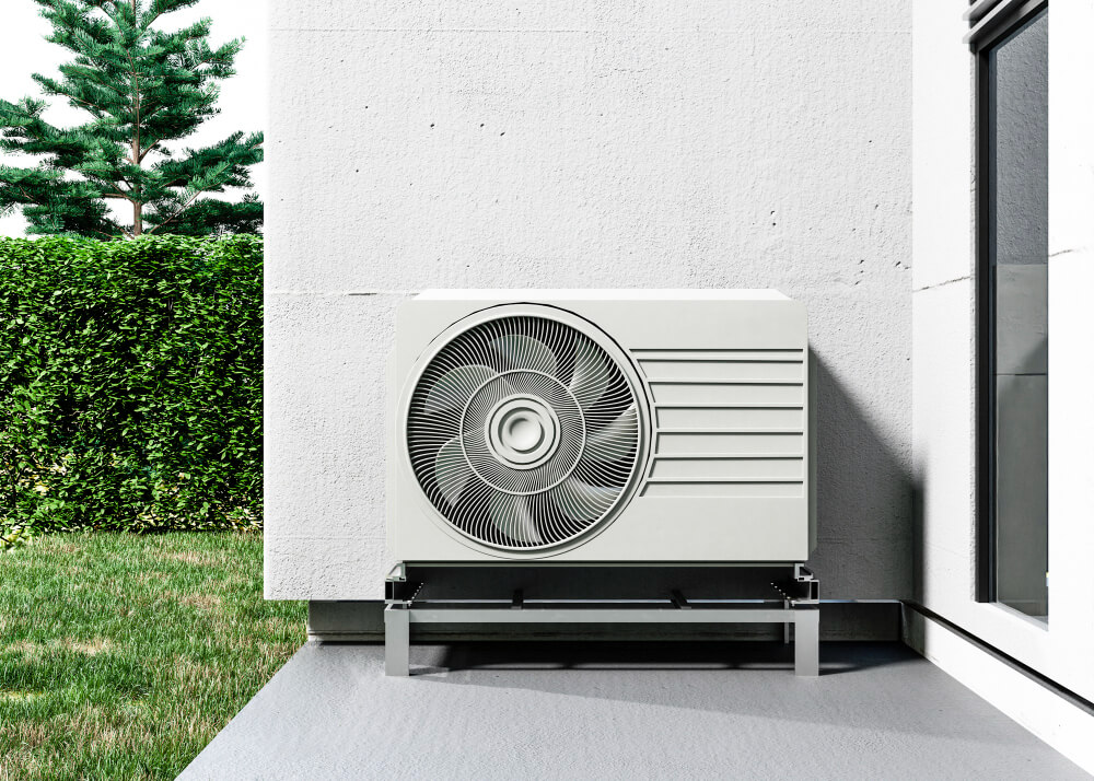 Pompe à Chaleur - CLIMATECH PAC Pompe à chaleur installée, illustrant une solution de chauffage durable.